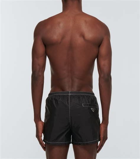 prada swim shorts black|Black Stretch Re.